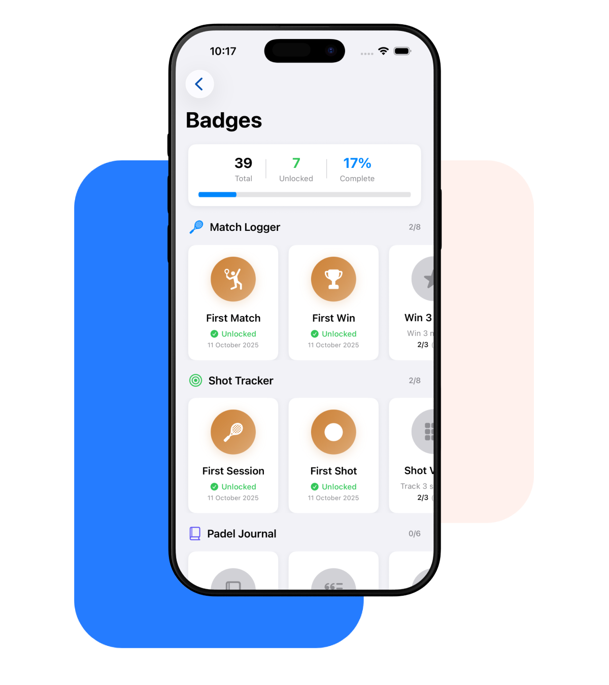 Showcase your achievements in the Padel Badge Gallery MyPadelApp