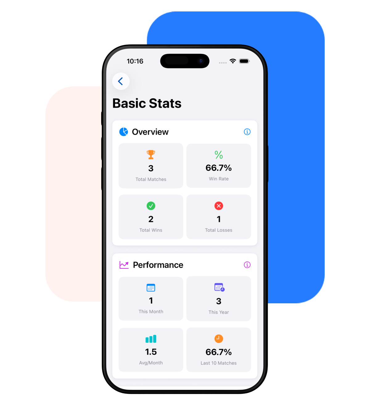 Analyze your padel games using Padel Stats in MyPadelApp